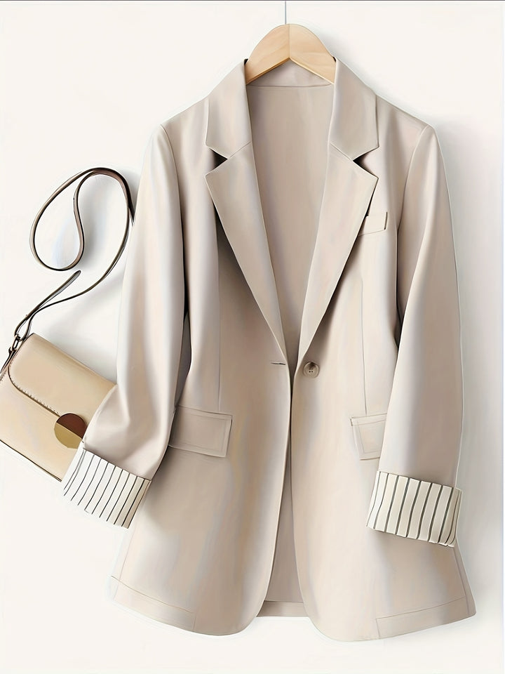 Phoebe – Elegante Damenjacke mit gestreiften Einsätzen
