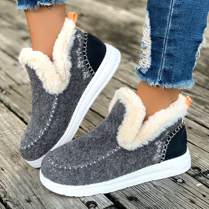 Aloisia – Kuschelige Winter-Hausschuhe mit Fleece-Futter & PU-Sohle