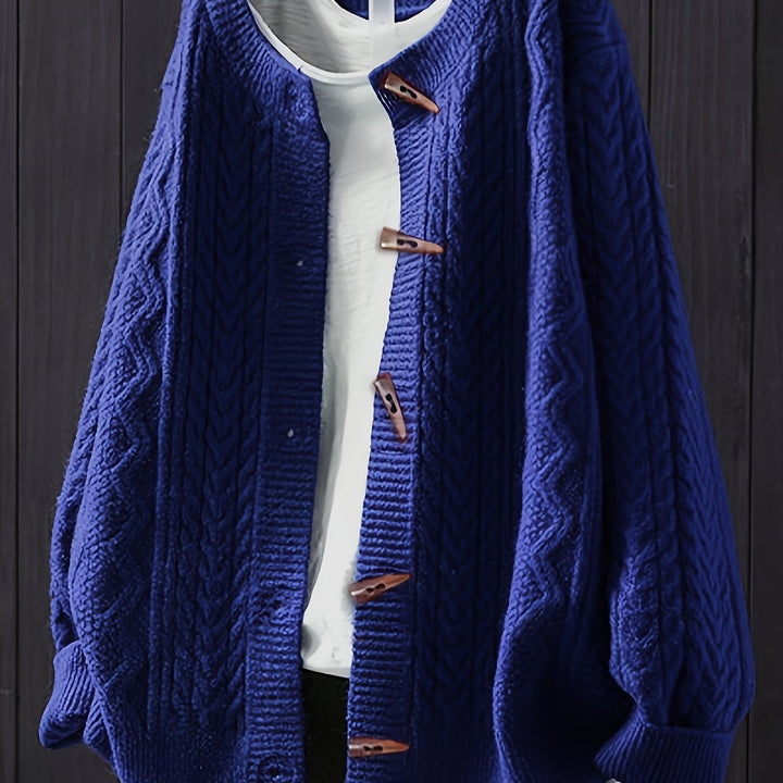 Giada – Lockerer Strick-Cardigan mit Zopfmuster