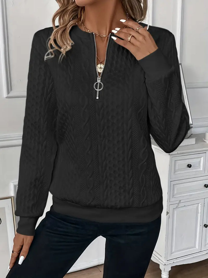 Romy | Eleganter Pullover mit Reißverschluss