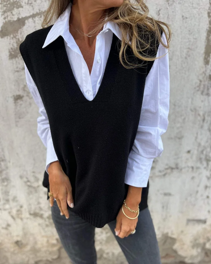 Claudia | Strick-Sweater Vest ohne Ärmel