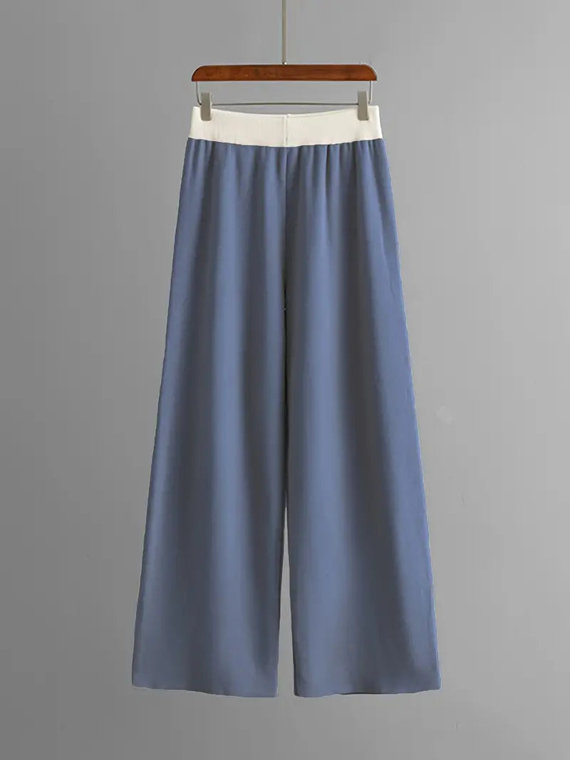 Tess | Stylisches Set aus langärmliger Strickbluse und Hose