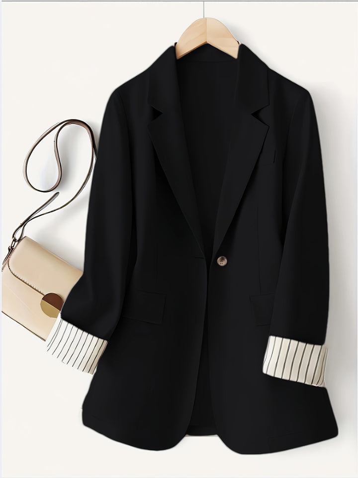 Phoebe – Elegante Damenjacke mit gestreiften Einsätzen