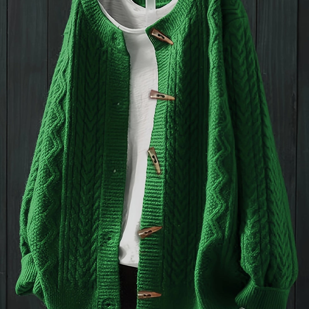 Giada – Lockerer Strick-Cardigan mit Zopfmuster