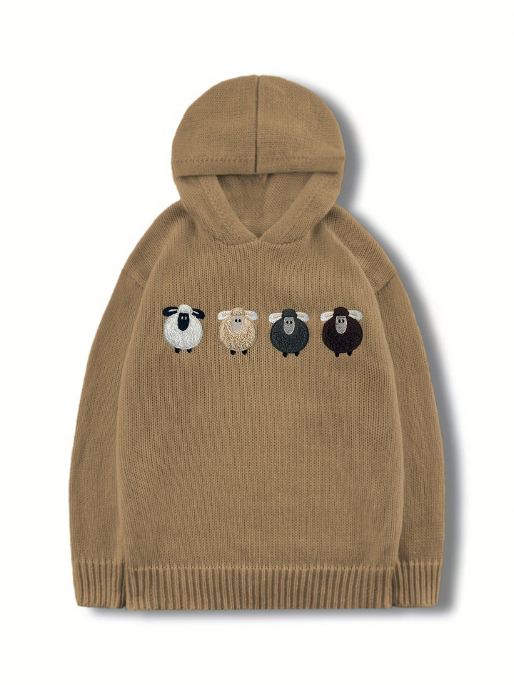 Elowen – Gemütlicher Hoodie mit Farbstreifen & Stickerei