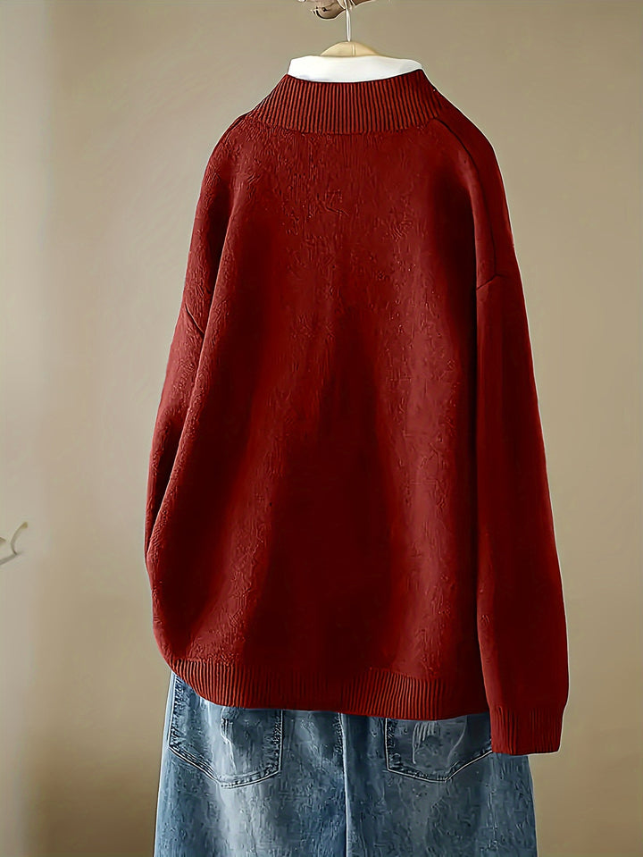 Arina – Damen Strickcardigan mit Knopfleiste und langen Ärmeln