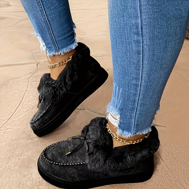 Veronique – Plüschgefütterte Winter-Boots im Slip-On-Stil