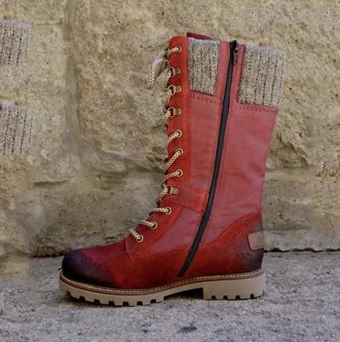 Beatrice – Halbhohe Wollstiefel mit Schnürung und seitlichem Reissverschluss (Ausverkauf 2024)