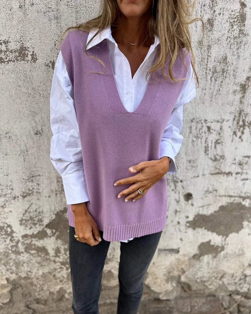 Claudia | Strick-Sweater Vest ohne Ärmel