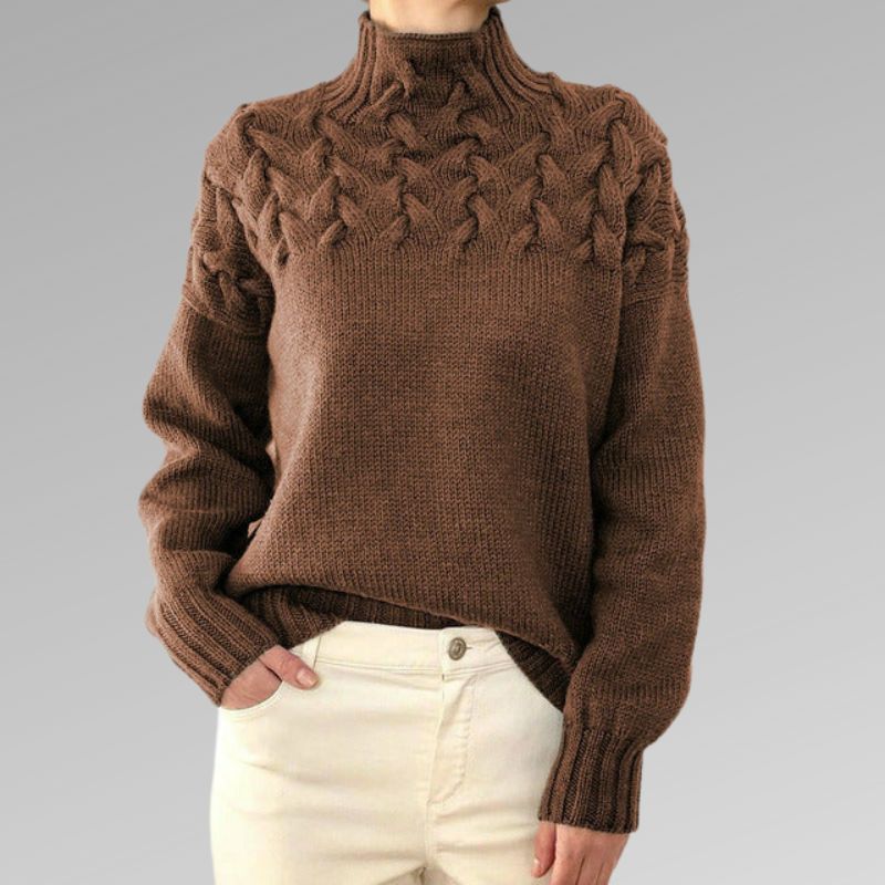 Raquel | Eleganter Pullover mit Zopfmuster