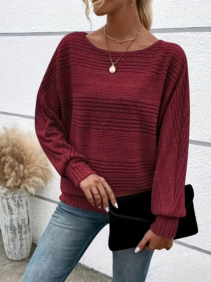 Rumi – Lockerer Strickpullover mit Fmausärmeln für Damen