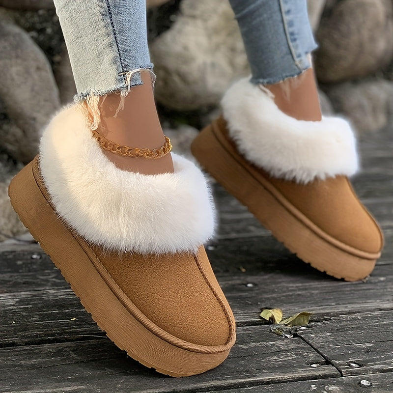 Fiorella – Plüschgefütterte Schneestiefel in Preppy-Optik