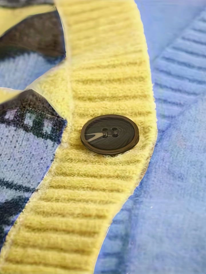 Viola – Stylischer V-Ausschnitt-Cardigan mit Muster