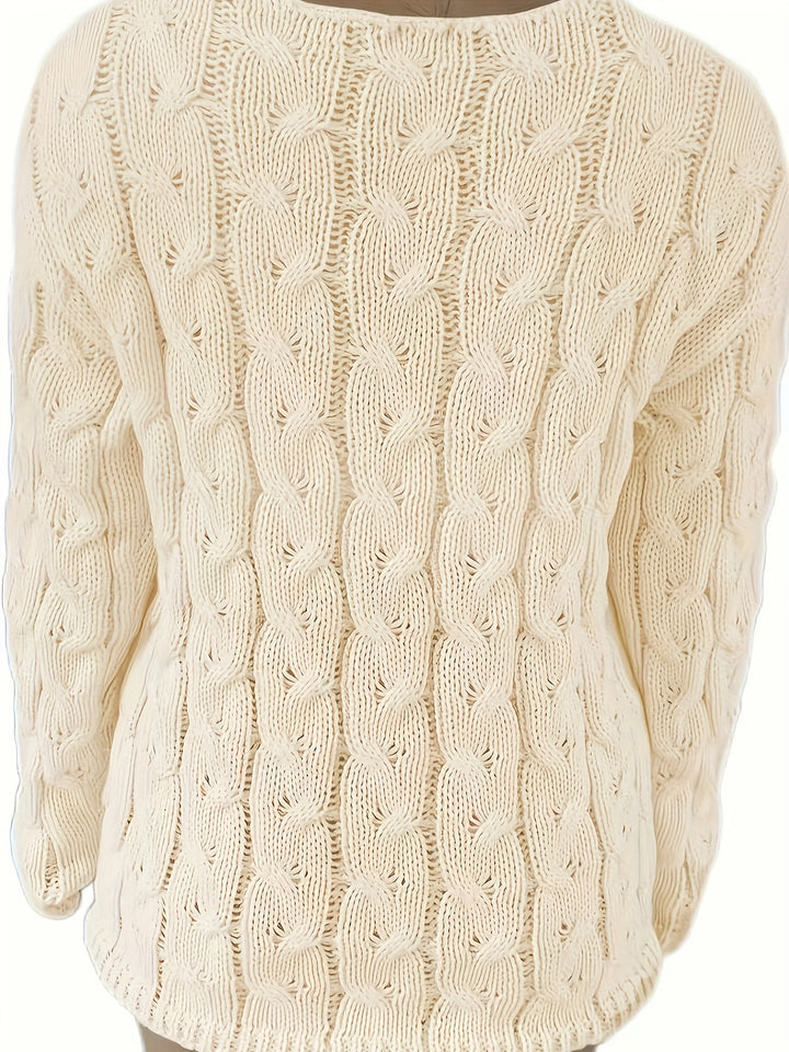 Alina | Grobstrick V-Ausschnitt Pullover für Herbst & Winter