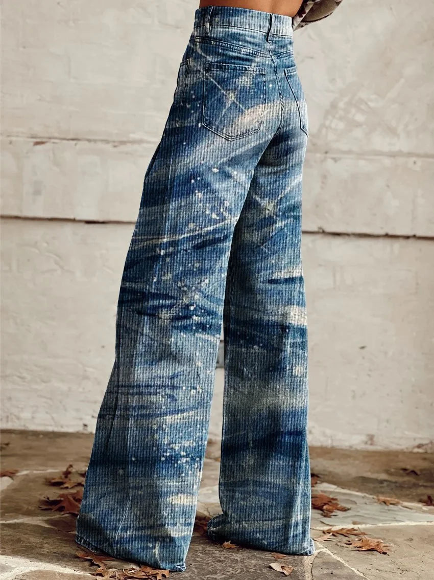 Rowyn  – Hose mit weitem Bein und künstlerischem Muster