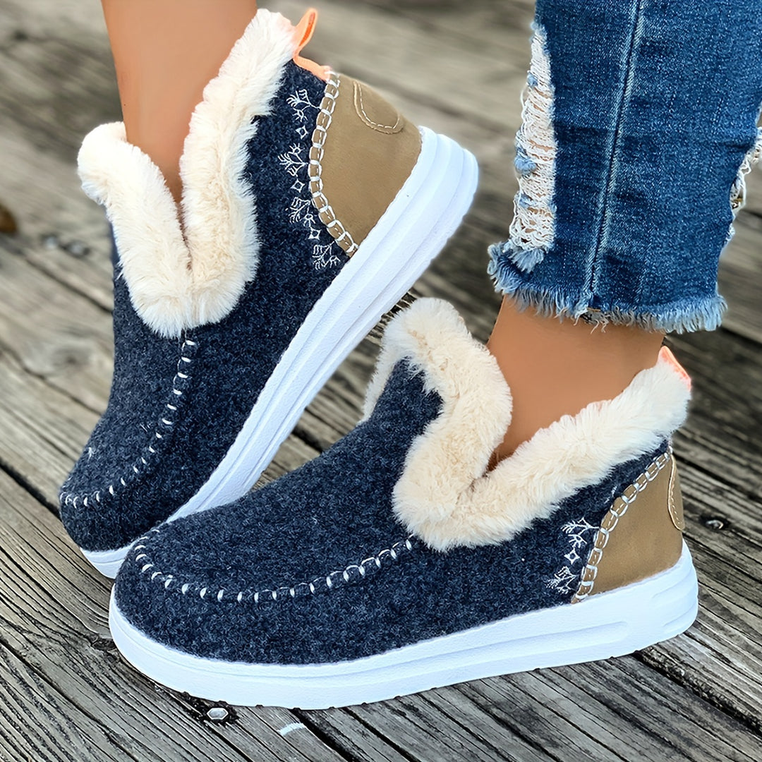 Aloisia – Kuschelige Winter-Hausschuhe mit Fleece-Futter & PU-Sohle