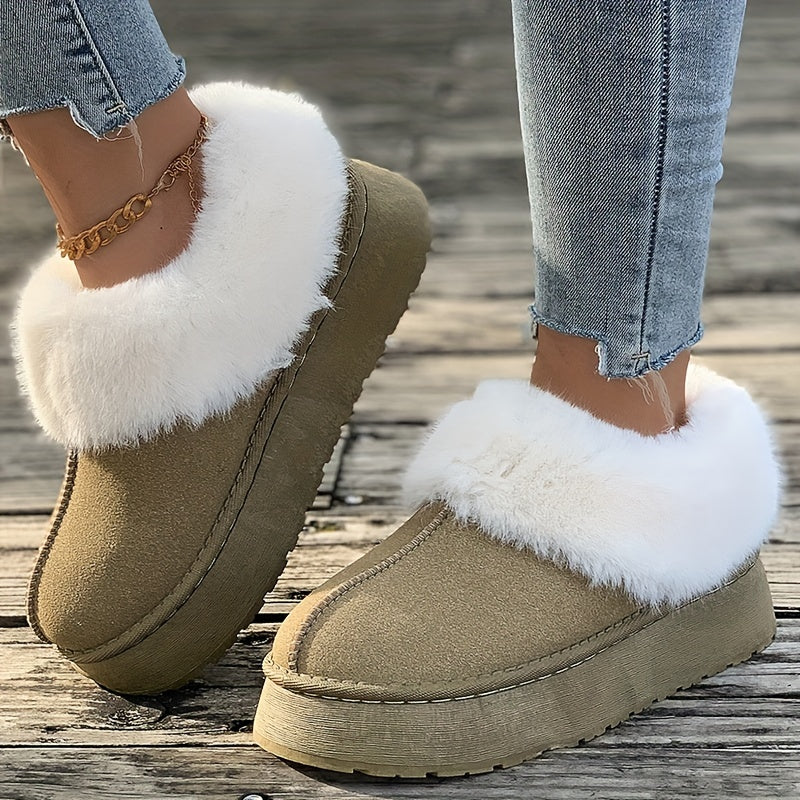 Fiorella – Plüschgefütterte Schneestiefel in Preppy-Optik