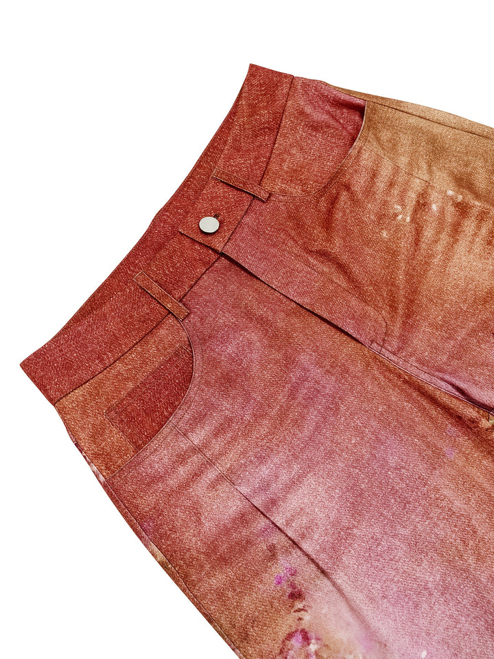 Esmee – High-Waist Wide-Leg Jeans mit lila Farbverlauf