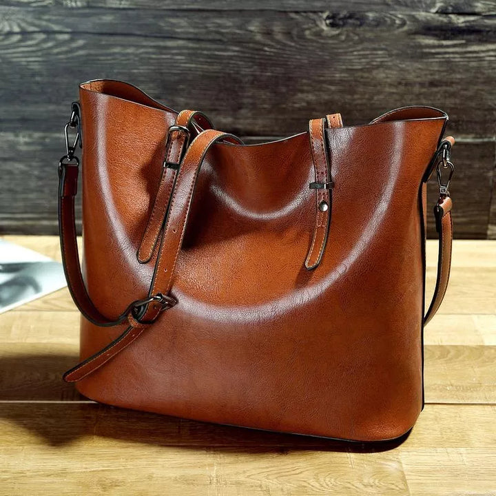 Nicole | Vintage Veganer Leder Umhängetasche