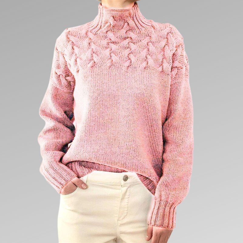Raquel | Eleganter Pullover mit Zopfmuster