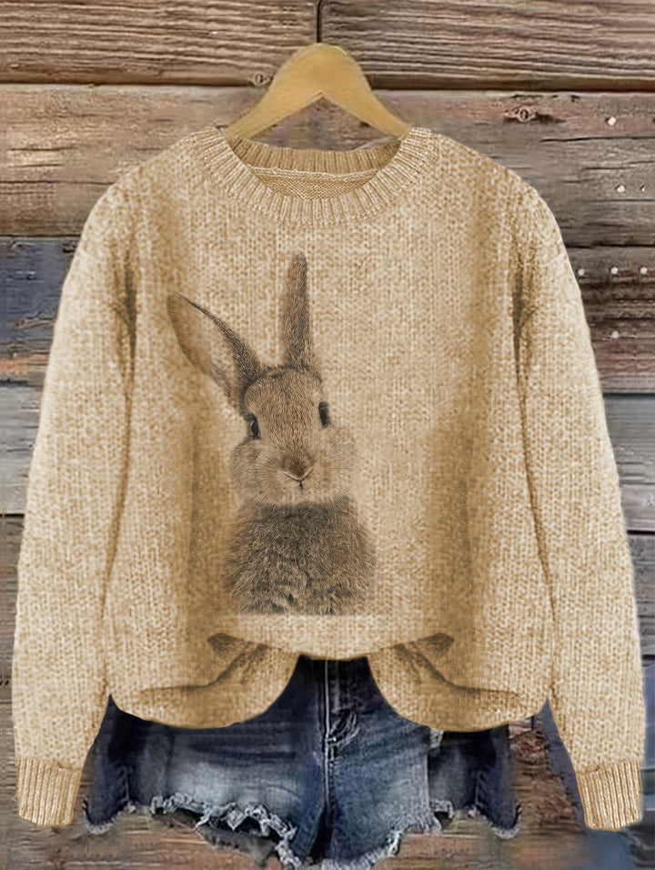 Deserae – Kuschelpullover mit süßem Hasenmotiv
