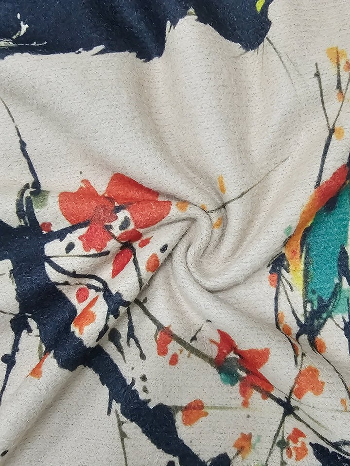 Cielo – Damen V-Ausschnitt-Cardigan mit Katzenmuster und Knopfleiste