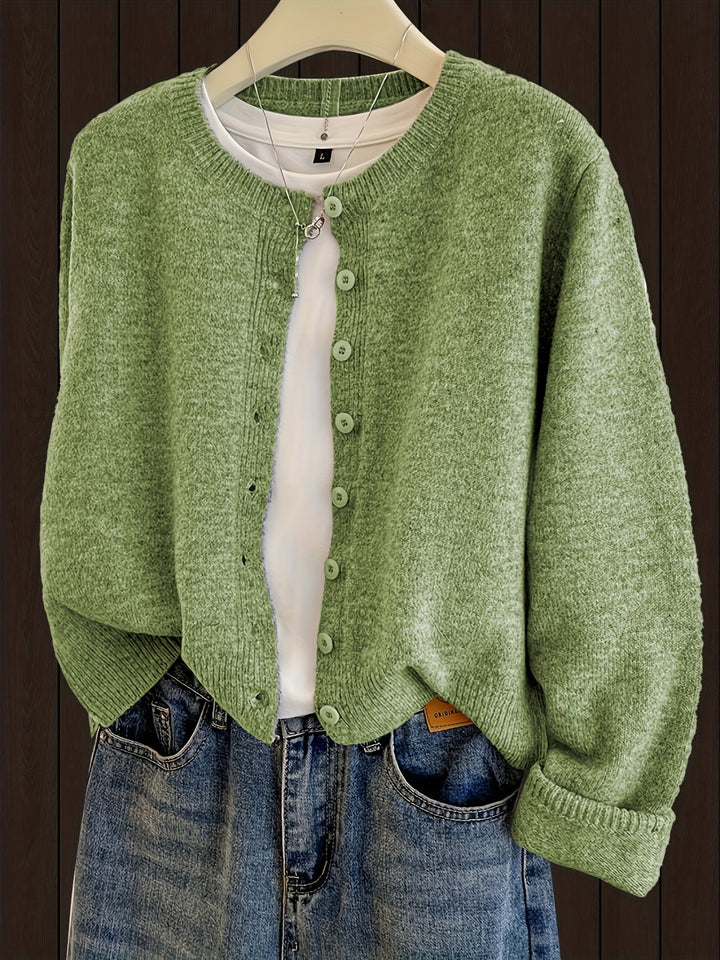 Beatriz – Damen Kurzcardigan mit Knopfleiste in Grau