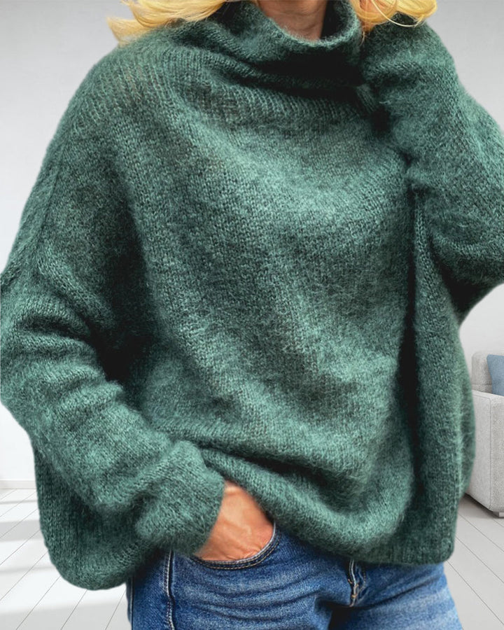 Margo |Grüner Soft Neck Pullover