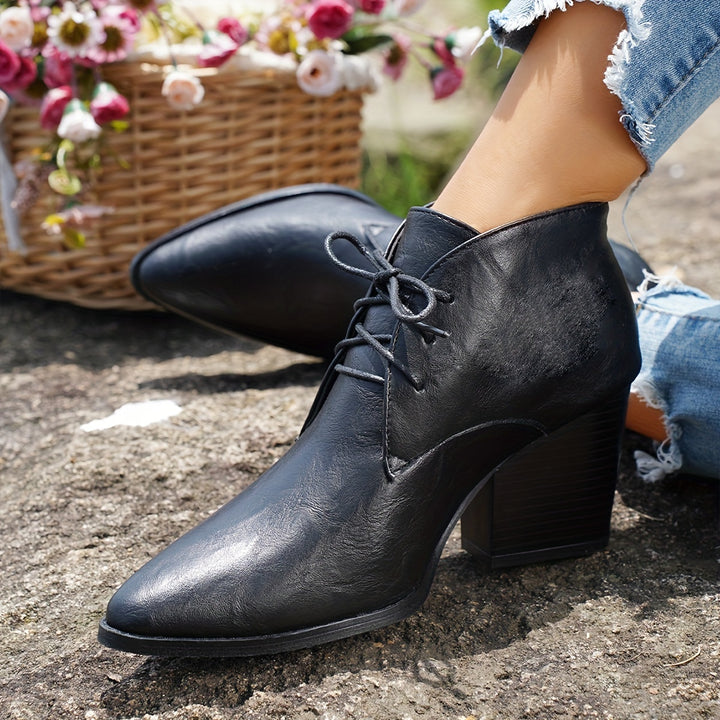 Letisha –Schnürboots mit Plateau und Spitze