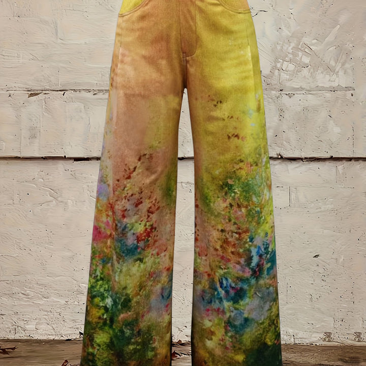 Esmee – High-Waist Wide-Leg Jeans mit lila Farbverlauf