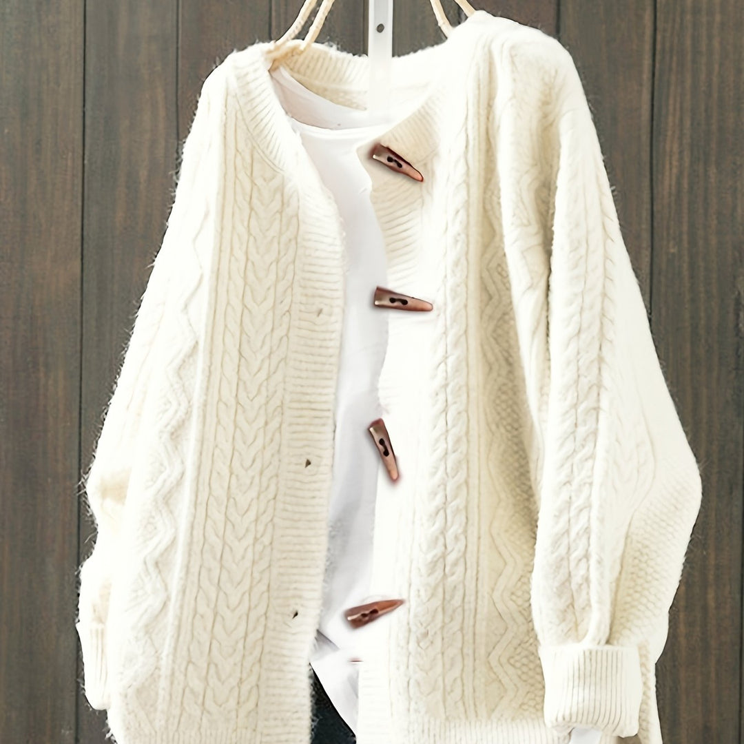 Giada – Lockerer Strick-Cardigan mit Zopfmuster