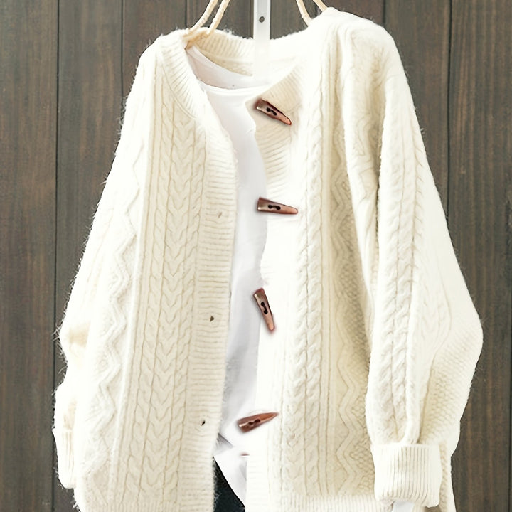 Giada – Lockerer Strick-Cardigan mit Zopfmuster