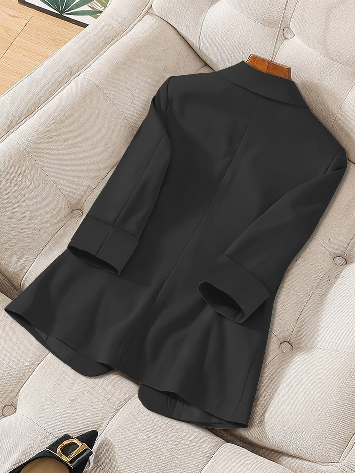 Anisa – Damenjacke in Uni-Farbe mit Knopfleiste und Taschen