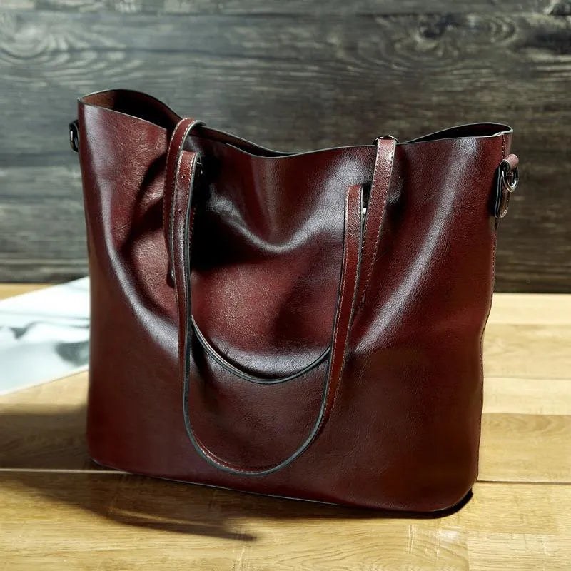 Nicole | Vintage Veganer Leder Umhängetasche