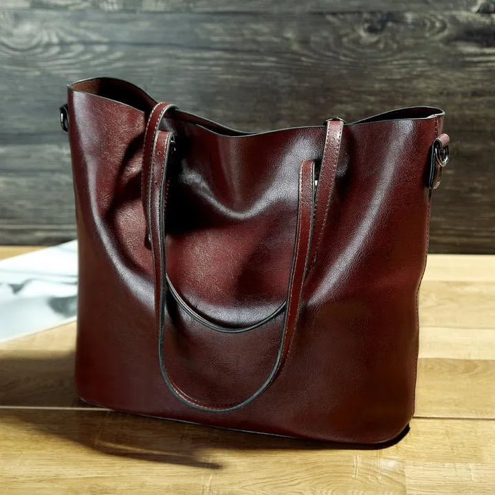 Nicole | Vintage Veganer Leder Umhängetasche