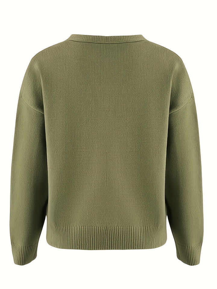 Odesa – Eleganter Damen-V-Ausschnitt-Cardigan für Herbst und Winter