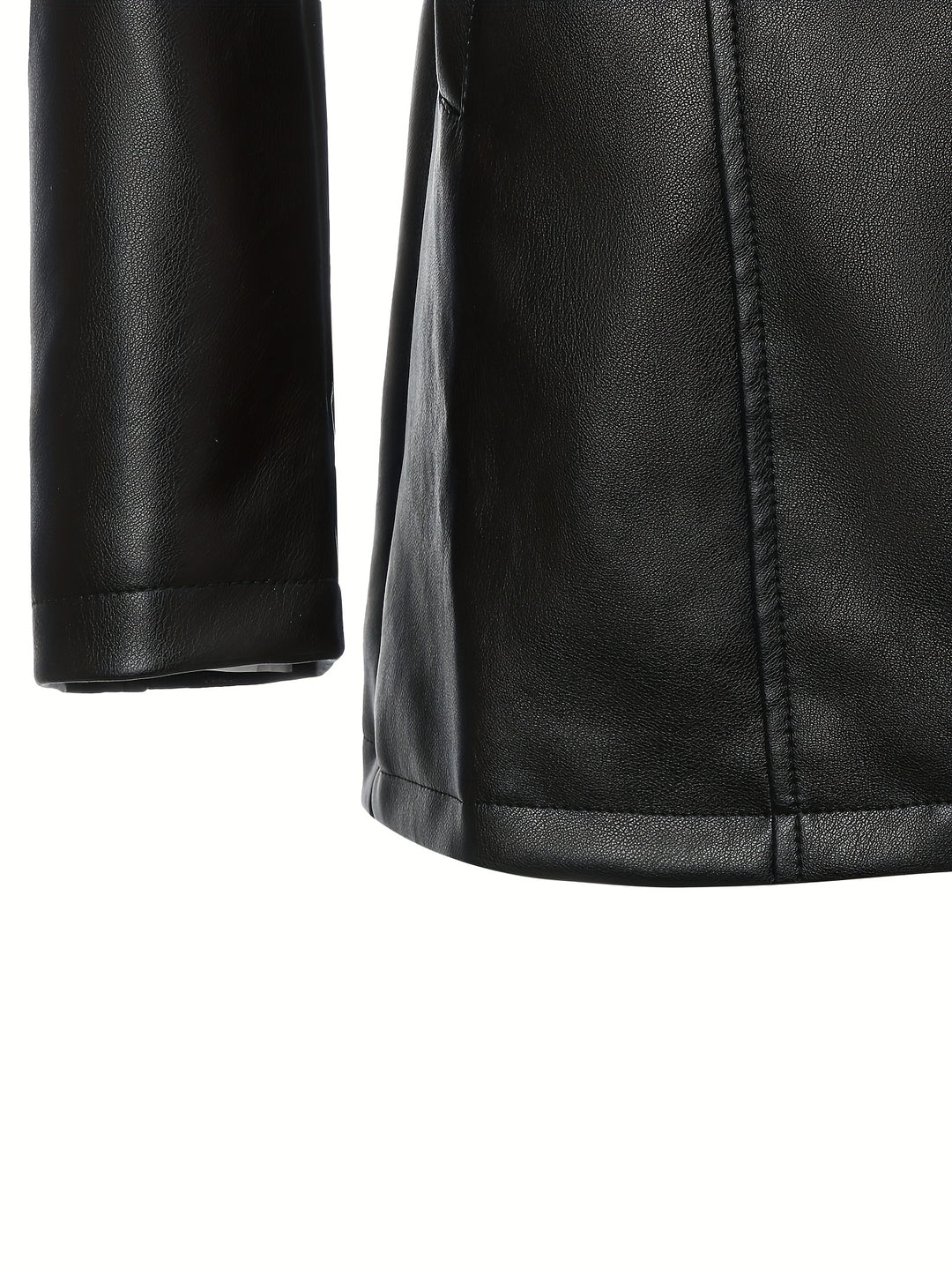 Atara – Eleganter PU-Veganer Ledermantel mit Revers & A-Linien-Schnitt