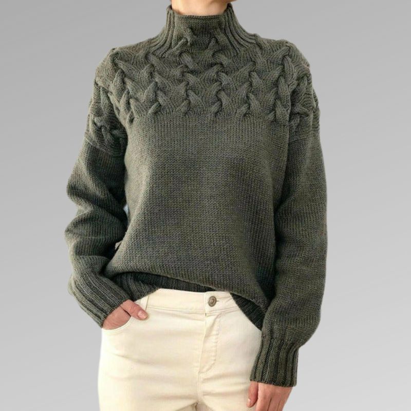 Raquel | Eleganter Pullover mit Zopfmuster