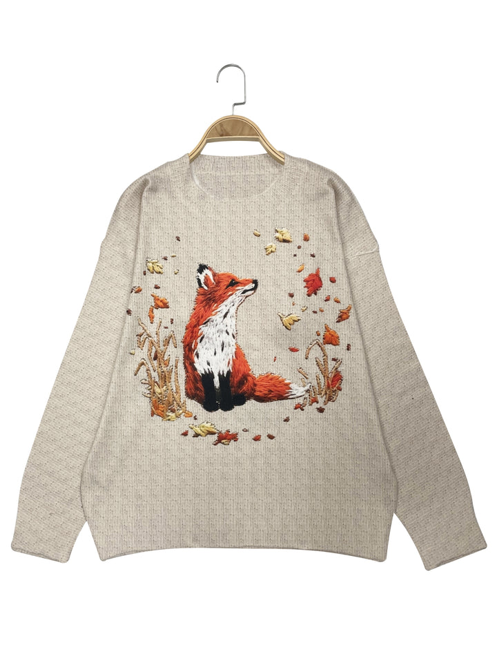 Esther – Gemütlicher Pullover mit Fuchsprint für Damen