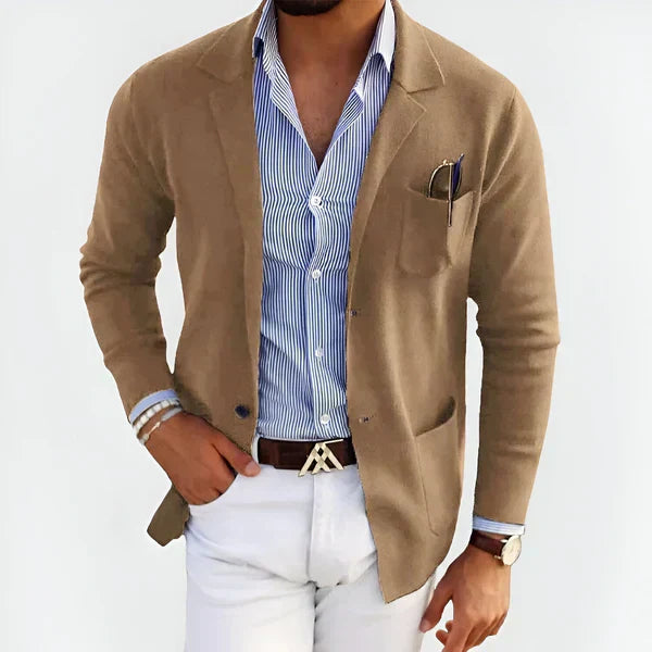 Benjamin | Raffinierte Wickelstrickjacke