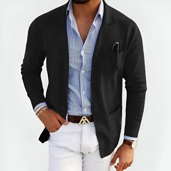 Benjamin | Raffinierte Wickelstrickjacke