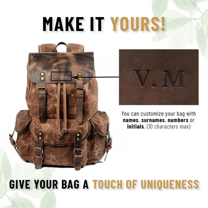 Jonas | Canvas-Veganer Lederrucksack