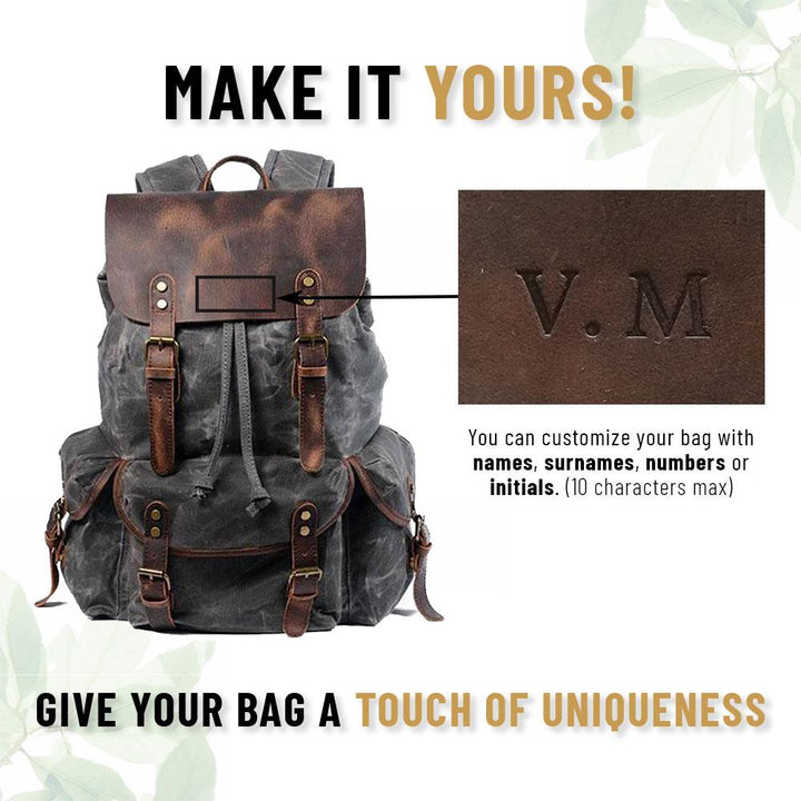 Jonas | Canvas-Veganer Lederrucksack