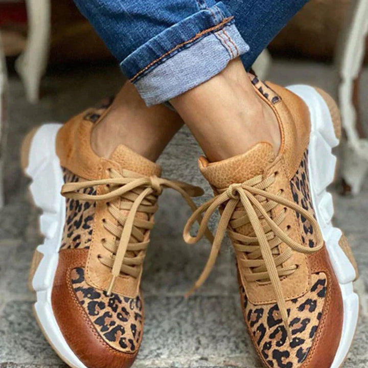 Crissa | Bequeme Leopard Turnschuhe