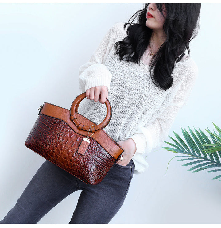 Stella | Elegante handgefertigte Krokodiltasche