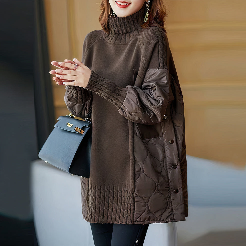 Emmy | Patchwork-Rollkragenpullover