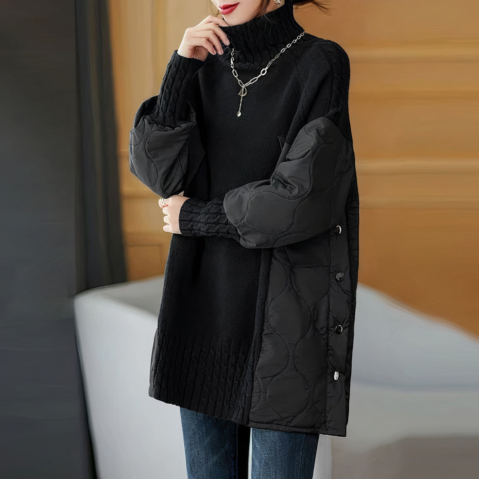 Emmy | Patchwork-Rollkragenpullover