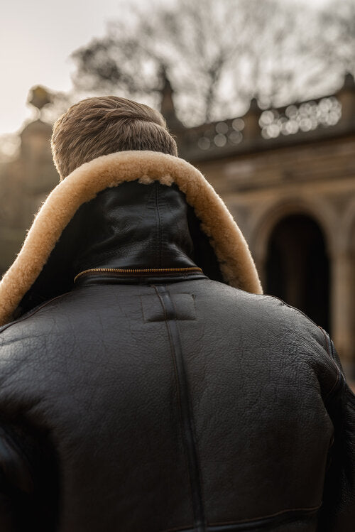 Raf | Fliegerjacke aus Shearling-Veganer Leder