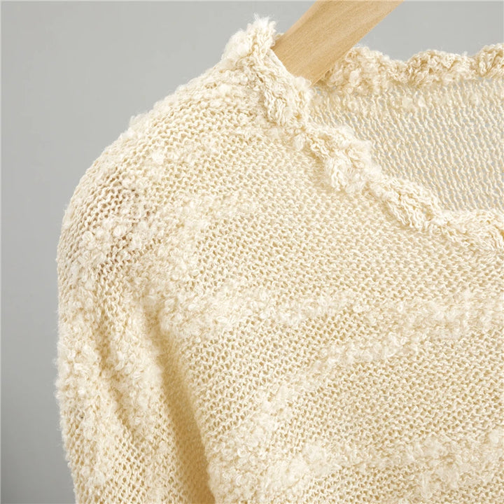 Liesl | Lockerer Strickpulli mit Runde Hals für Froue