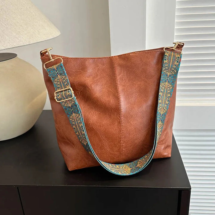 Chelsey - Vintage Veganer Leder Umhängetasche